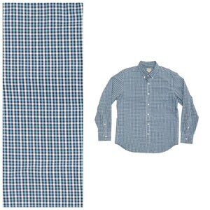 Men's J.Crew Blue White Gingham Casual Button Down Shirt L